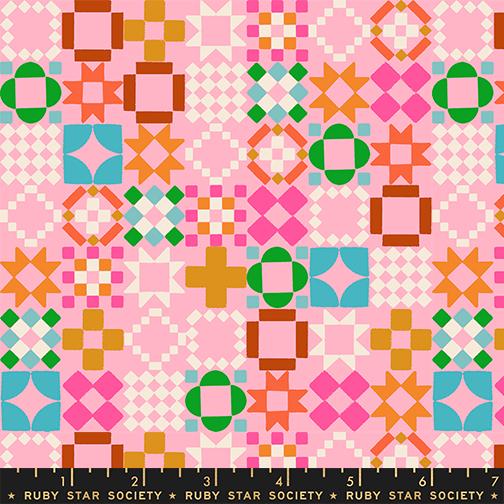 PRE-ORDER - 1 800 Notion Quilty As Charged print Posy pink color - a Ruby Star Society Collaboration