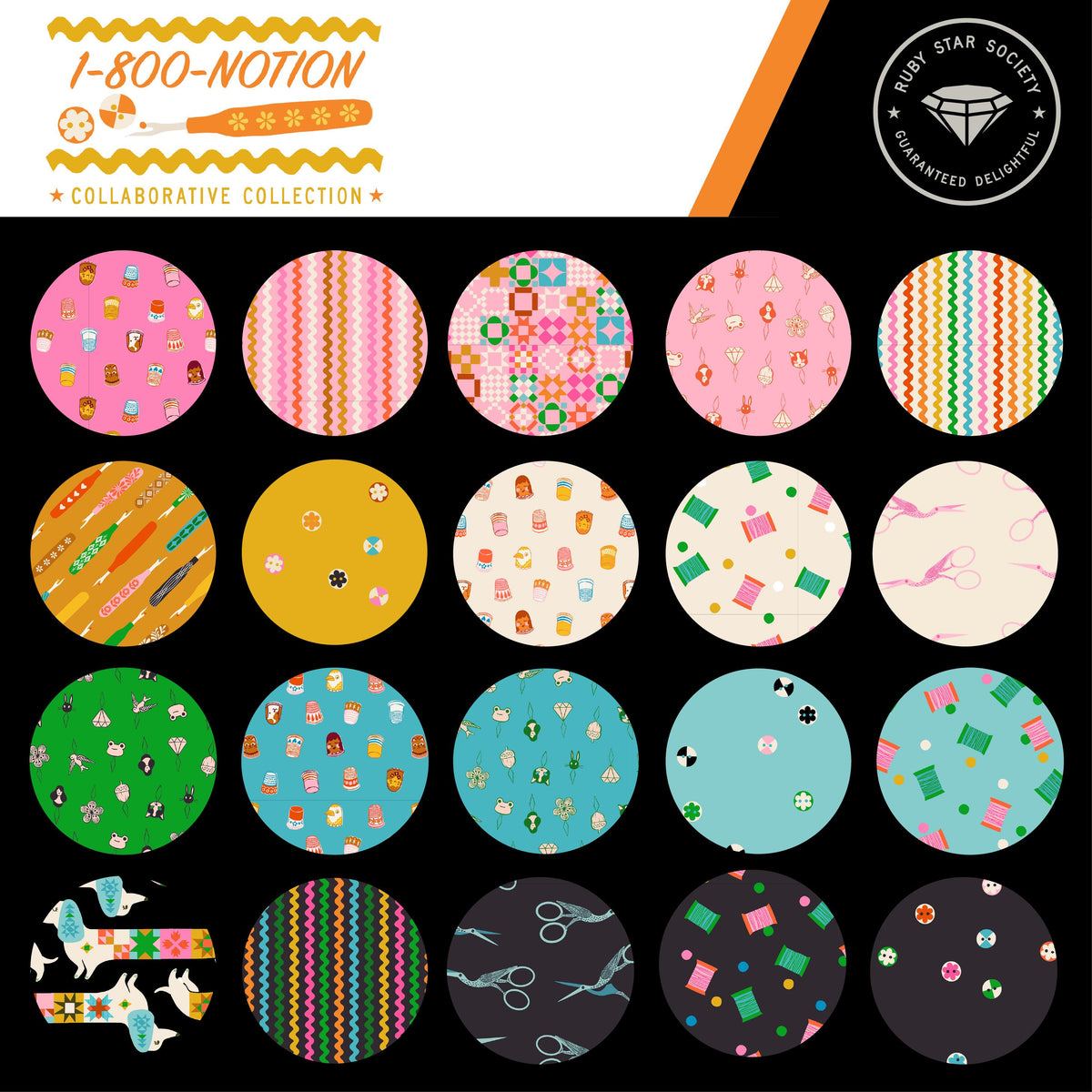 PRE-ORDER - 1 800 Notion Quilty As Charged print Shell color - a Ruby Star Society Collaboration