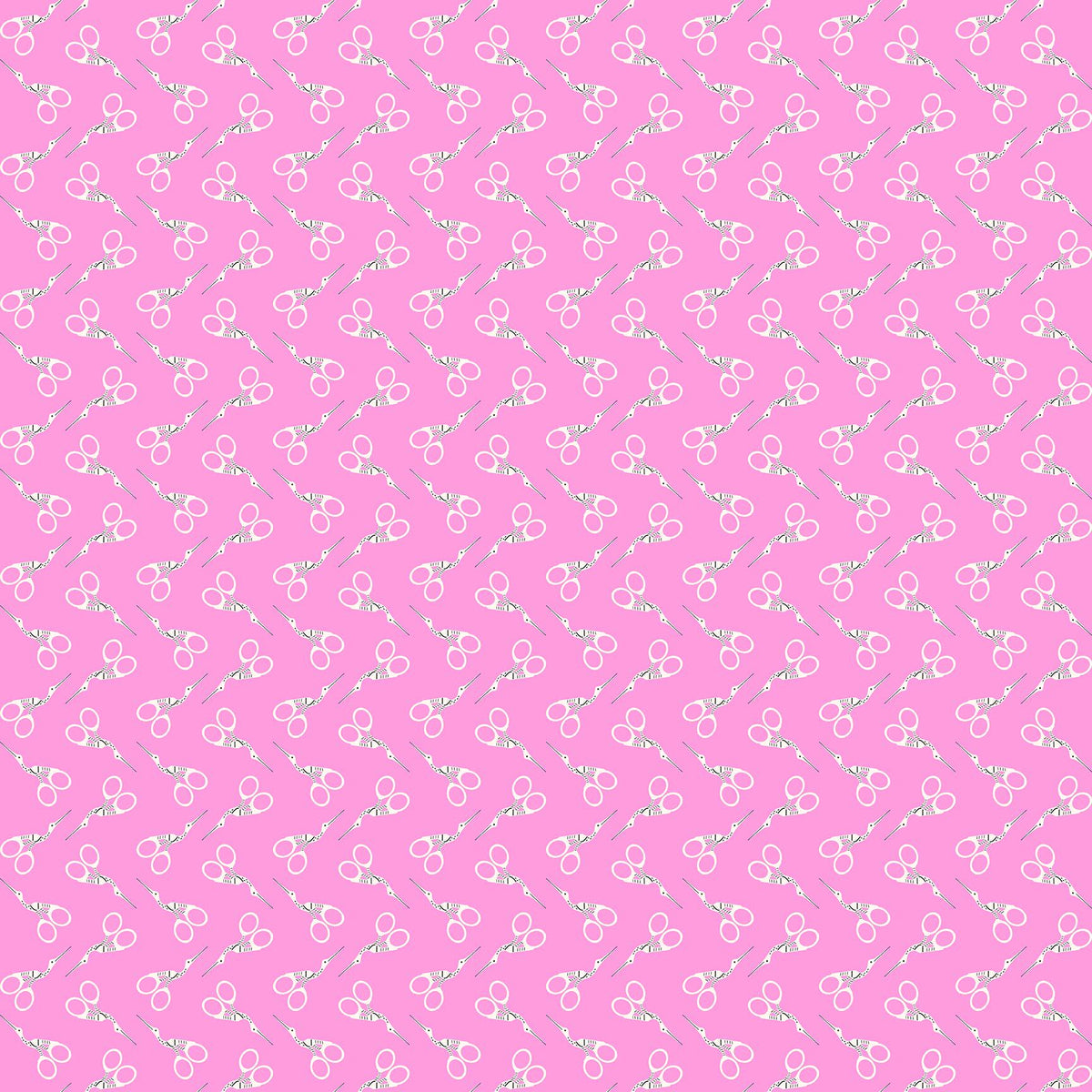 Bits and Bobs Measuring Tape Print in Pink by Sarah Hearts for Figo Fabrics